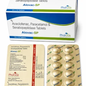 Aceclofenac, Paracetamol, and Serratiopeptidase Tables