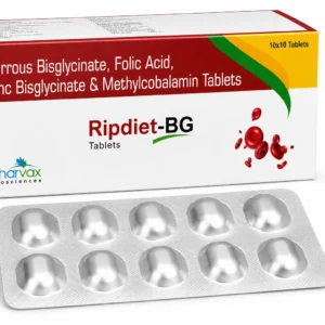 Ripdiet-BG Ferrous Bisglycinate Zinc Folic Acid Methylcobalamin Tablets