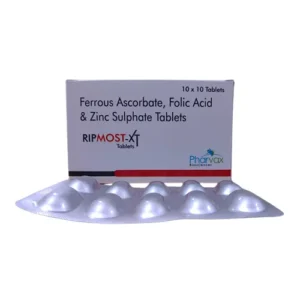 RIPMOST-XT Ferrous Ascorbate Folic Acid and Zinc Sulphate Tablets