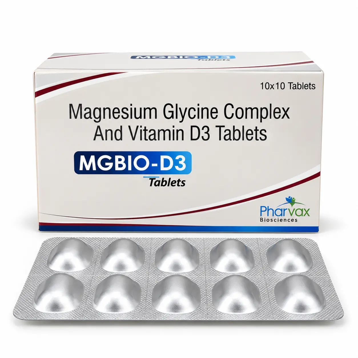 Magnesium Glycine Complex and Vitamin D3 Tablets PCD Pharma Franchise