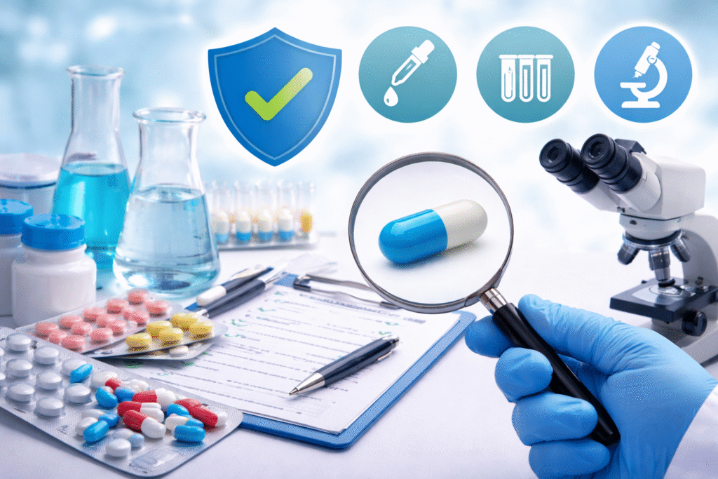 Quality assurance in pharmaceutical testing