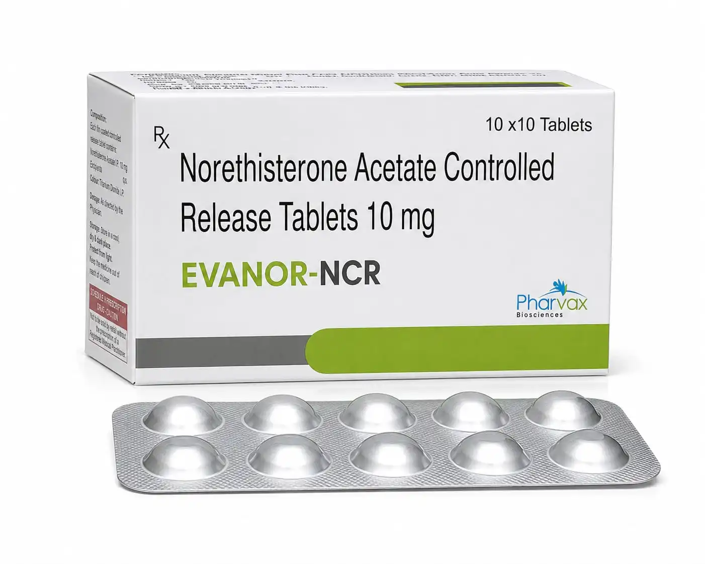 Evanor-NCR Norethisterone Acetate Controlled Release Tablets 10 mg